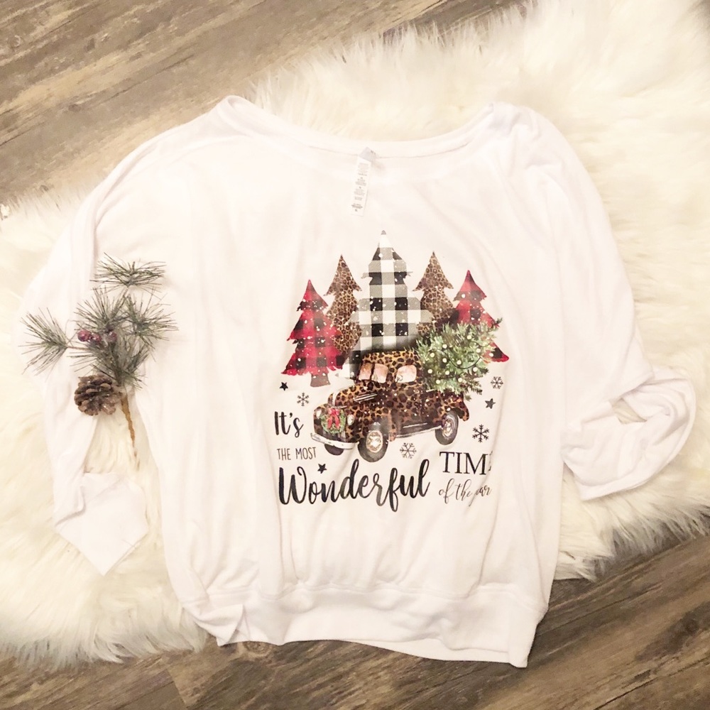 NEW OFF SHOULDER HOLIDAY LONG-SLEEVE TOP